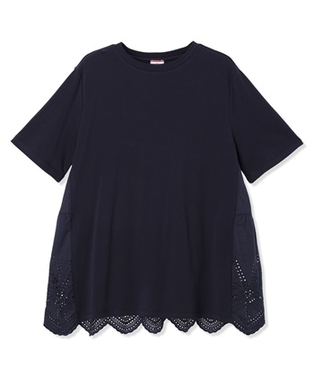 Petit Honfleur バックレースドッキングチュニックTシャツ【接触冷感・UVカット・オーガニックコットンブレンド】_subthumb_27