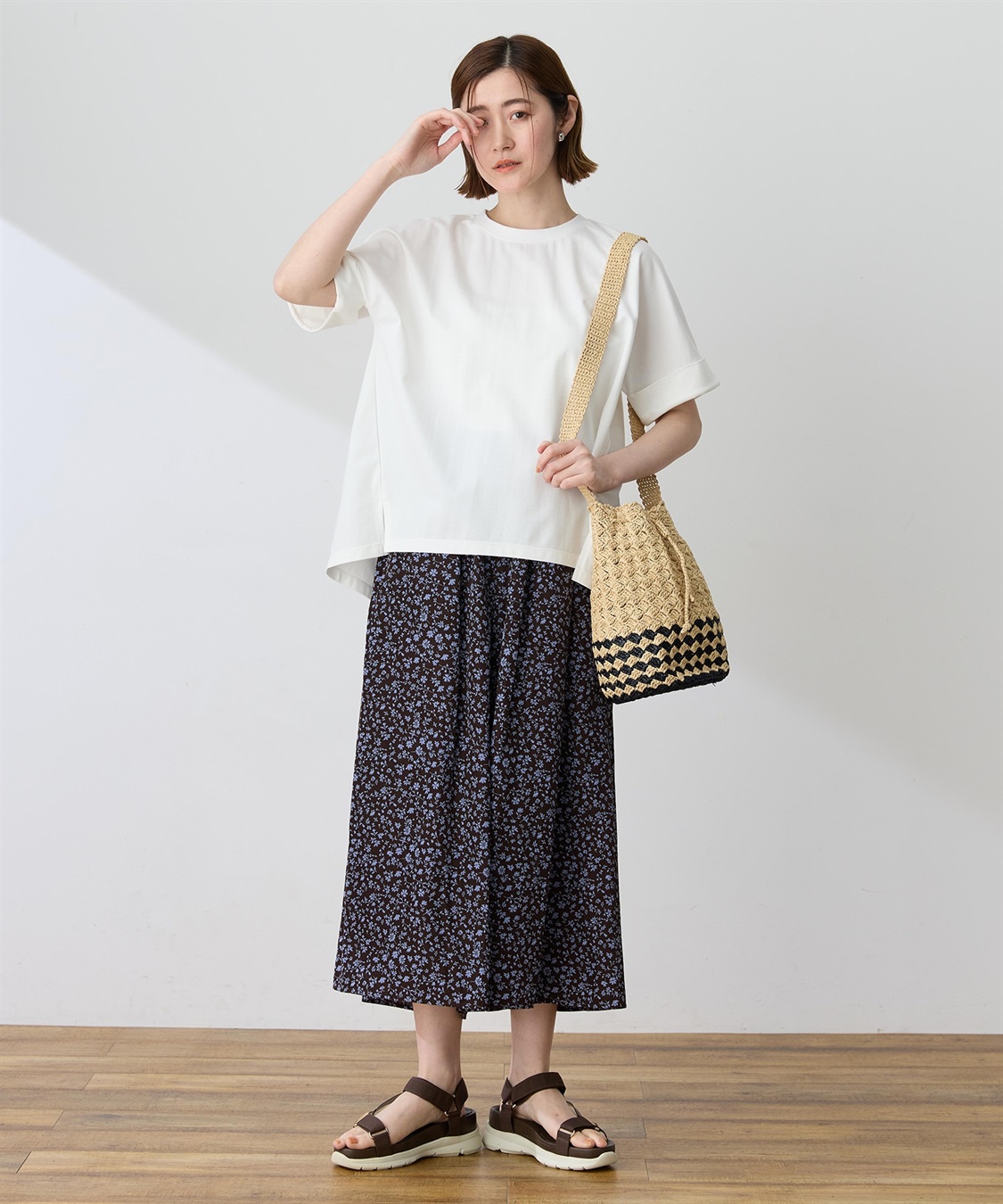 Petit Honfleur バックタックワイドTシャツ【接触冷感・UVカット・透けにくい】_sub_4