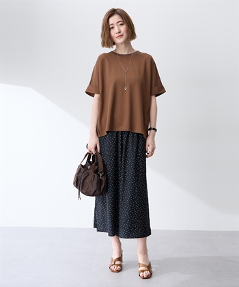 Petit Honfleur バックタックワイドTシャツ【接触冷感・UVカット・透けにくい】_subthumb_16