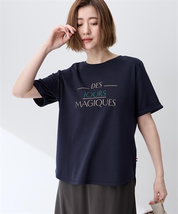 Petit Honfleur ロゴプリントTシャツ【接触冷感・UVカット・オーガニックコットンブレンド】_subthumb_4