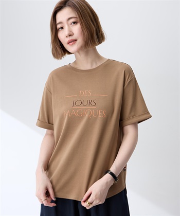 Petit Honfleur ロゴプリントTシャツ【接触冷感・UVカット・オーガニックコットンブレンド】_subthumb_5