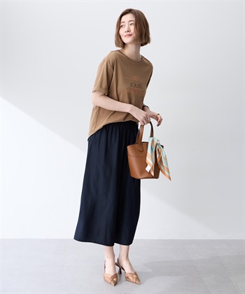 Petit Honfleur ロゴプリントTシャツ【接触冷感・UVカット・オーガニックコットンブレンド】_subthumb_9