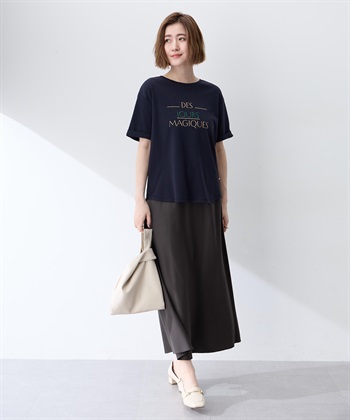Petit Honfleur ロゴプリントTシャツ【接触冷感・UVカット・オーガニックコットンブレンド】_subthumb_10