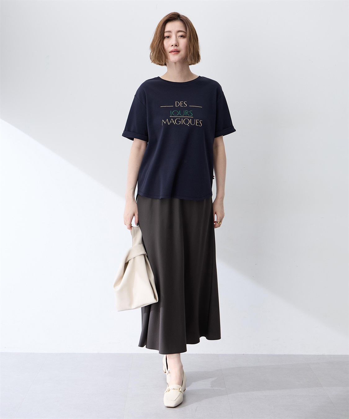 ロゴプリントTシャツ【接触冷感・UVカット・オーガニックコットン