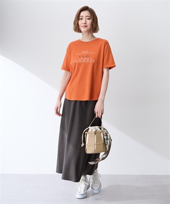 Petit Honfleur ロゴプリントTシャツ【接触冷感・UVカット・オーガニックコットンブレンド】_subthumb_14