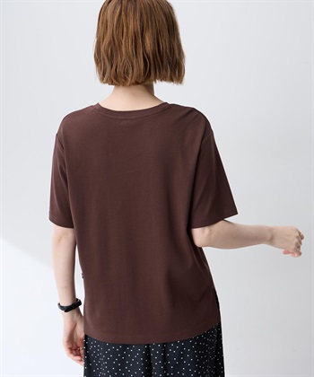 Petit Honfleur レースロゴプリントTシャツ【接触冷感・UVカット・オーガニックコットンブレンド】_subthumb_5