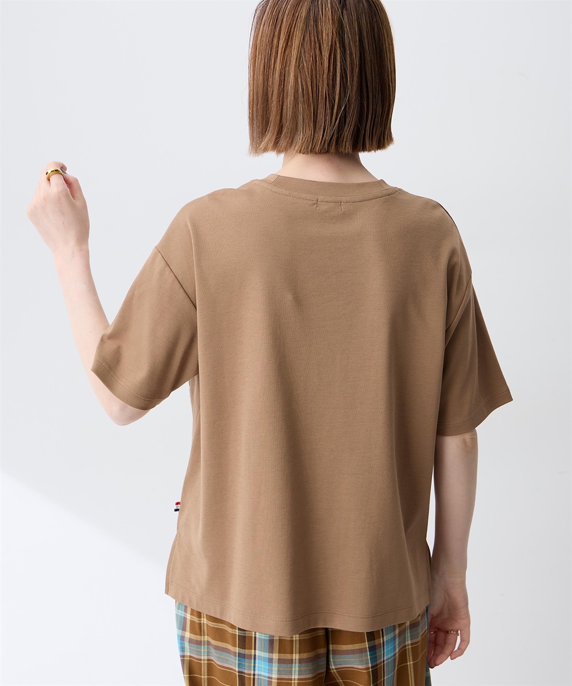 Petit Honfleur レースモチーフTシャツ【接触冷感・UVカット・オーガニックコットンブレンド】_sub_2