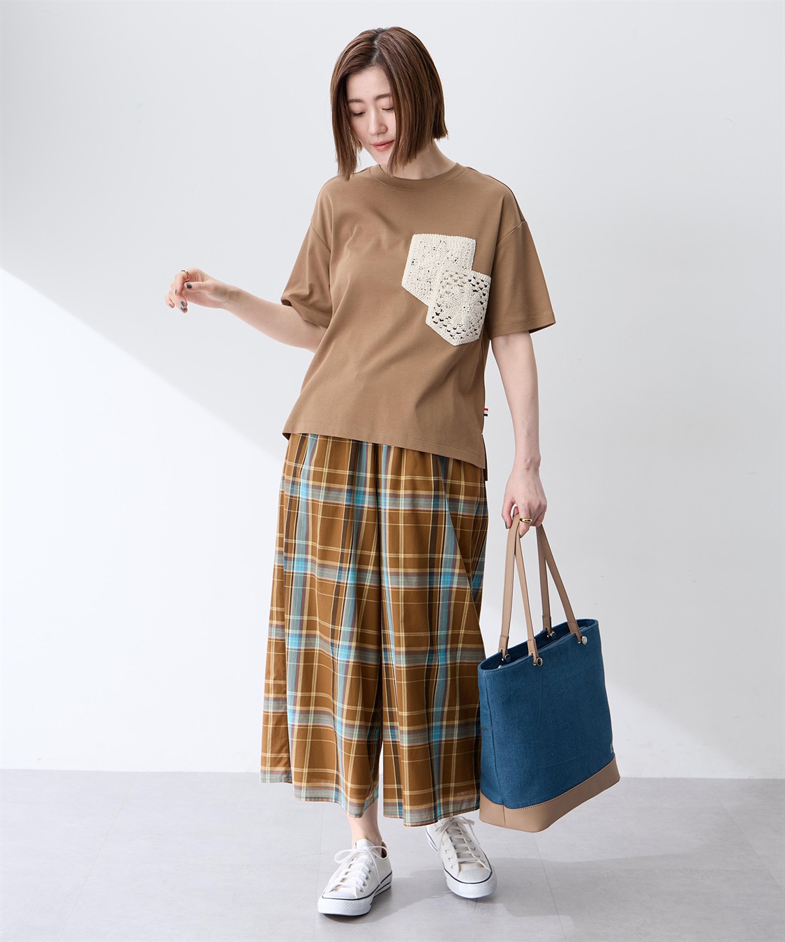 Petit Honfleur レースモチーフTシャツ【接触冷感・UVカット・オーガニックコットンブレンド】_sub_6