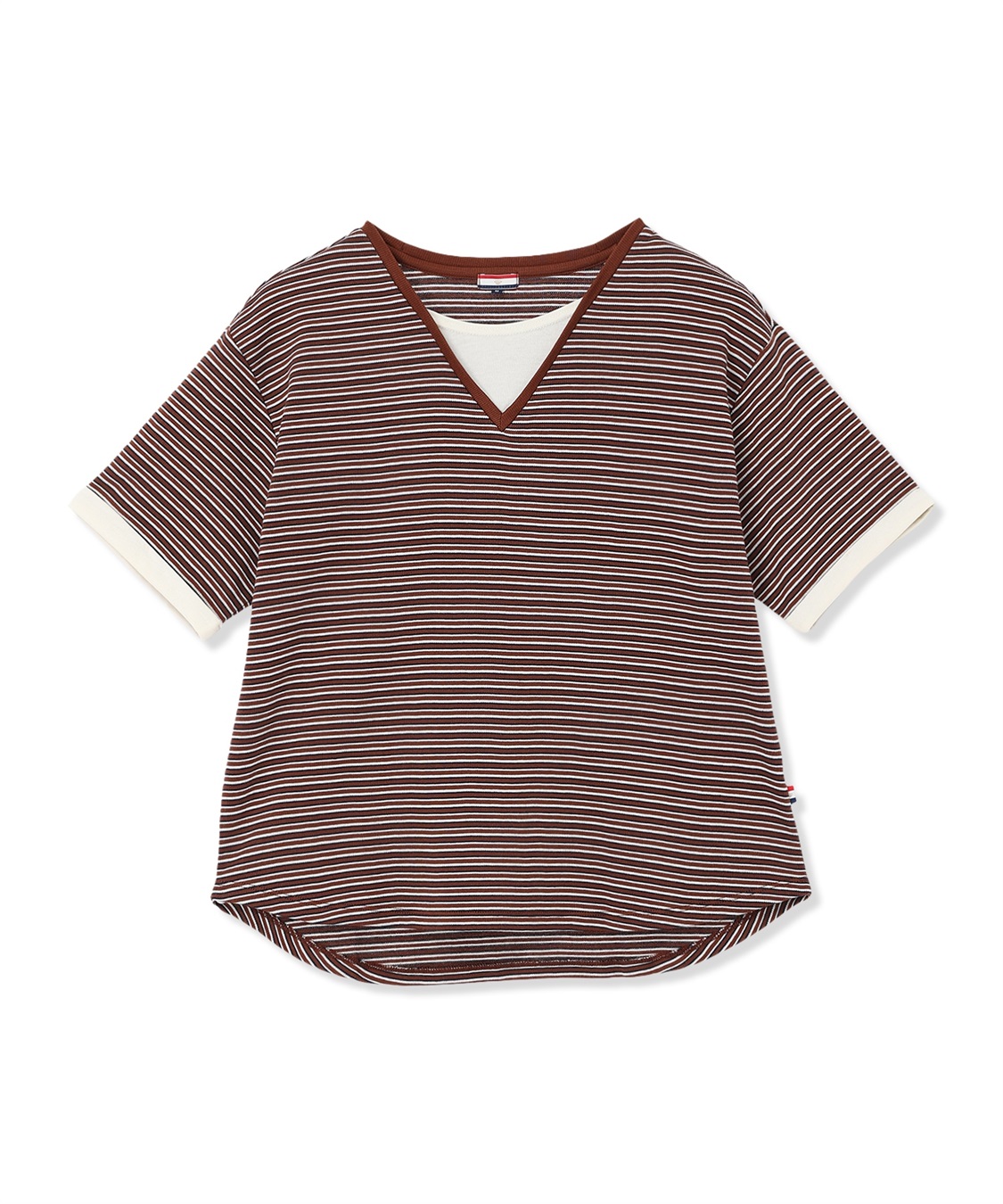 Petit Honfleur レイヤード風ボーダーVネックTシャツ_sub_11