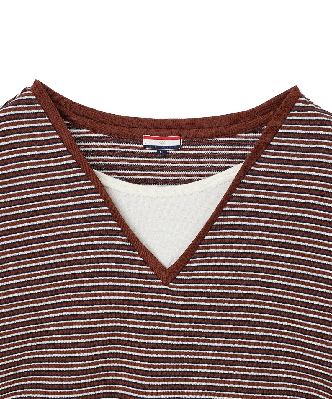 Petit Honfleur レイヤード風ボーダーVネックTシャツ_sub_13