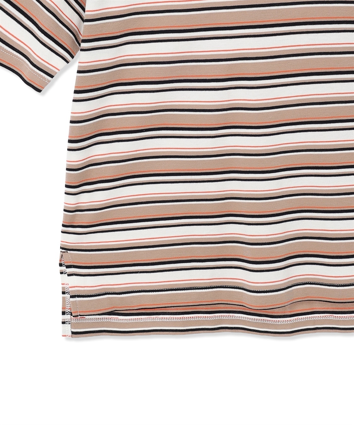 Petit Honfleur ワンポイント刺しゅうボーダーTシャツ【接触冷感・UVカット・オーガニックコットンブレンド】_sub_19