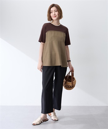 Petit Honfleur ビスチェレイヤード風Tシャツ【接触冷感・UVカット・オーガニックコットンブレンド】_subthumb_10