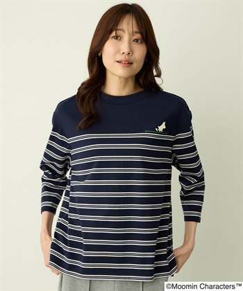 Petit Honfleur 【ムーミン】パネルボーダー刺しゅうステッチTシャツ_subthumb_1