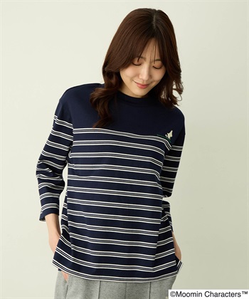 Petit Honfleur 【ムーミン】パネルボーダー刺しゅうステッチTシャツ_subthumb_2