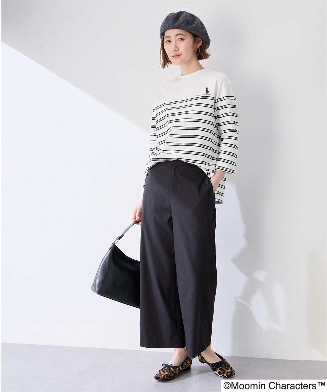 Petit Honfleur 【ムーミン】パネルボーダー刺しゅうステッチTシャツ_sub_8