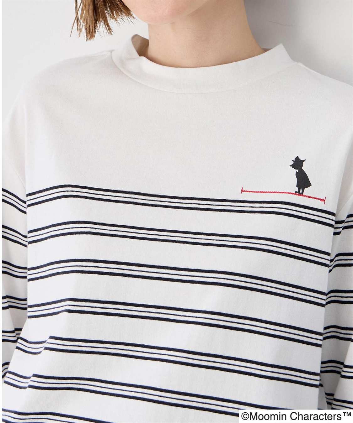 Petit Honfleur 【ムーミン】パネルボーダー刺しゅうステッチTシャツ_sub_17