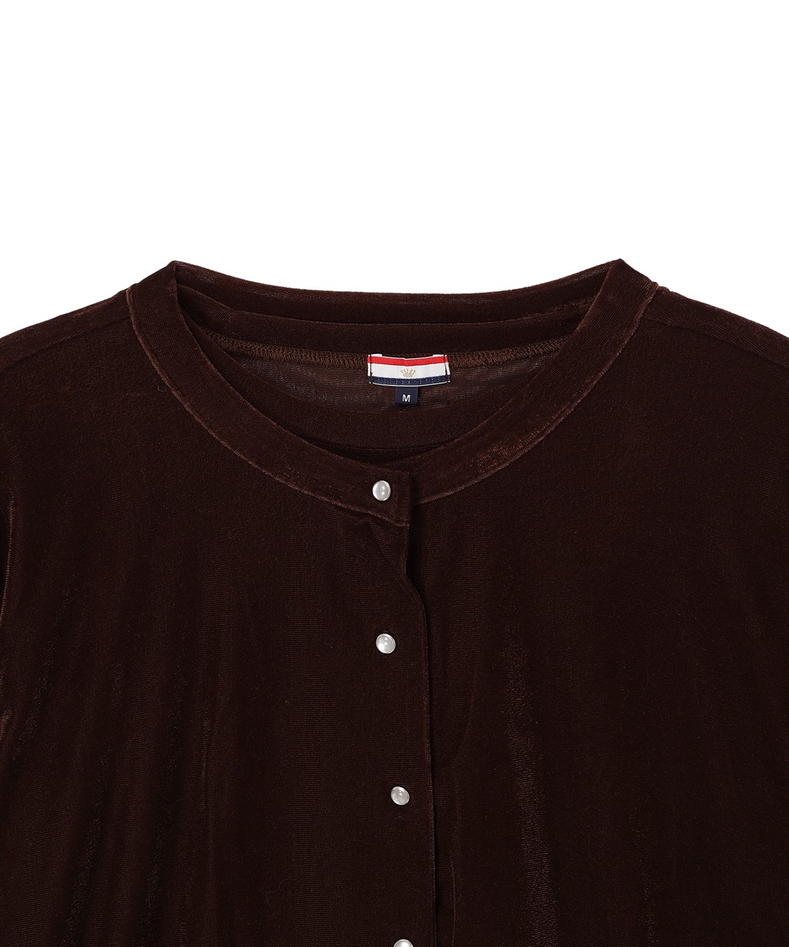 Petit Honfleur 【アンサンブル2点セット】ベロアクルーネックカーディガン＆ベロア5分袖Tシャツ_sub_24