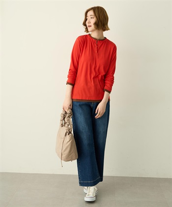 Petit Honfleur ヘンリーネックレイヤード風ロングTシャツ_subthumb_13