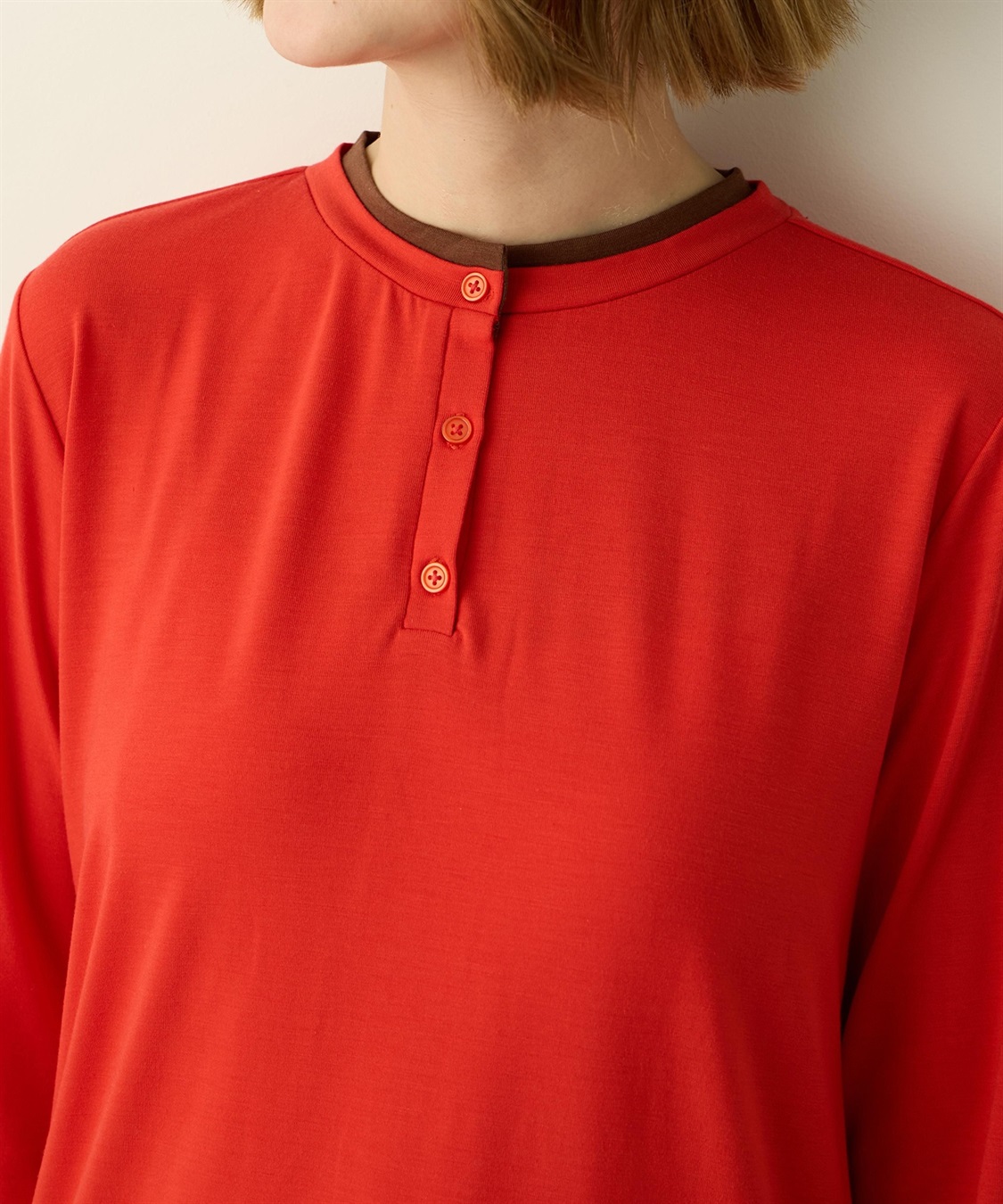 Petit Honfleur ヘンリーネックレイヤード風ロングTシャツ_sub_15