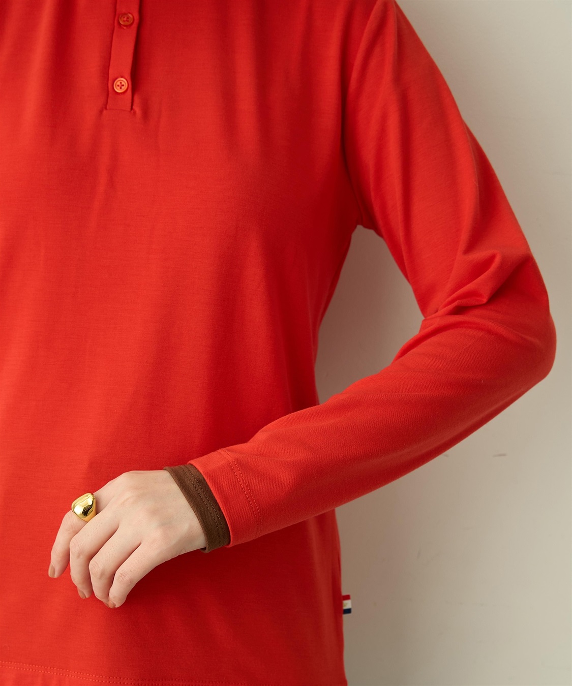 Petit Honfleur ヘンリーネックレイヤード風ロングTシャツ_sub_16