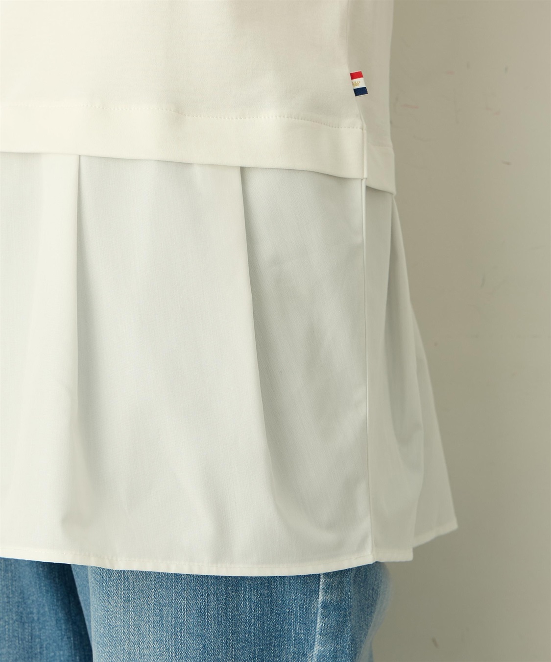 Petit Honfleur タックレイヤードロングスリーブTシャツ【無地・ストライプ】_sub_19