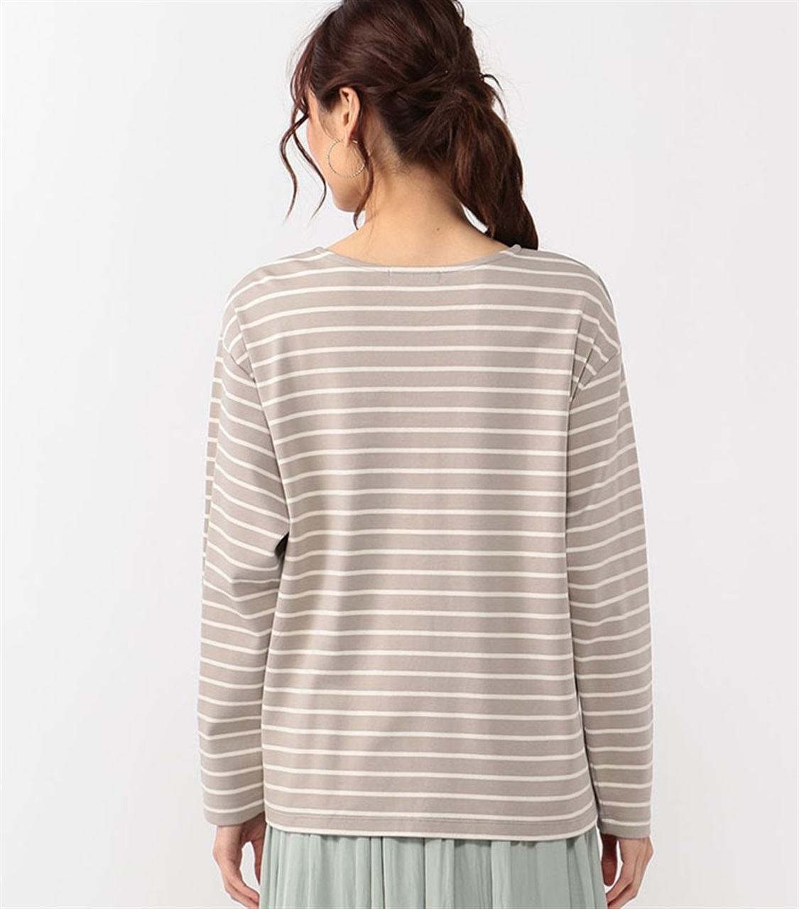 Petit Honfleur ハイゲージスムースボーダーTシャツ_sub_1