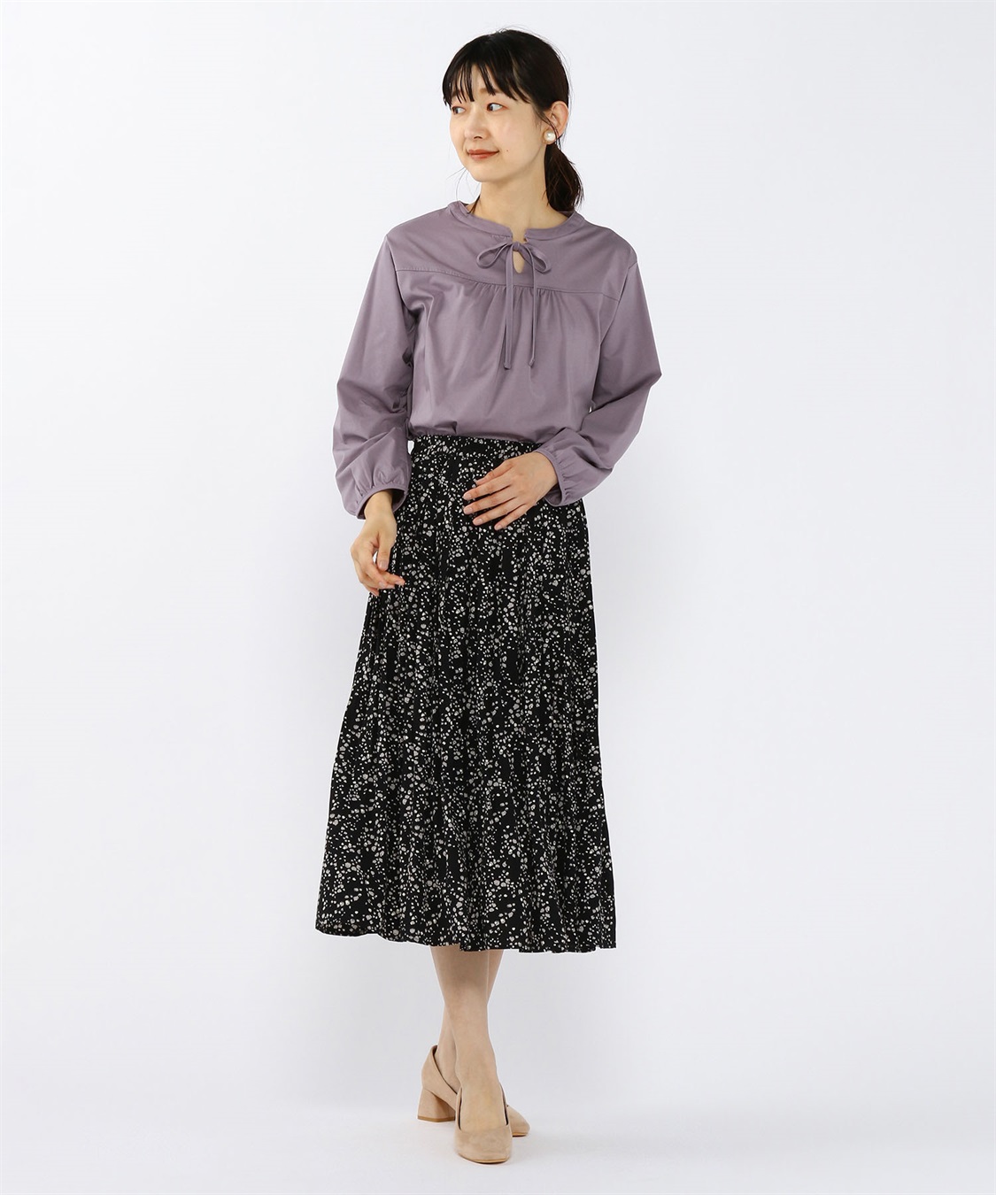 Petit Honfleur リボンパフスリーブプルオーバー_sub_8