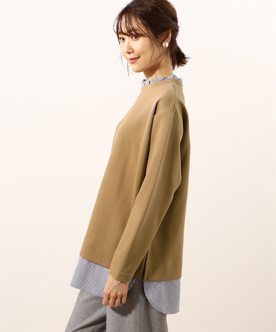 Petit Honfleur 1着完結　フリル衿重ね着風プルオーバー_sub_1