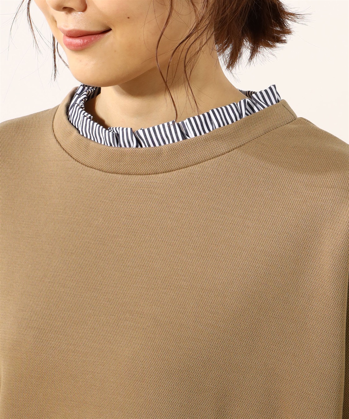 Petit Honfleur 1着完結　フリル衿重ね着風プルオーバー_sub_3