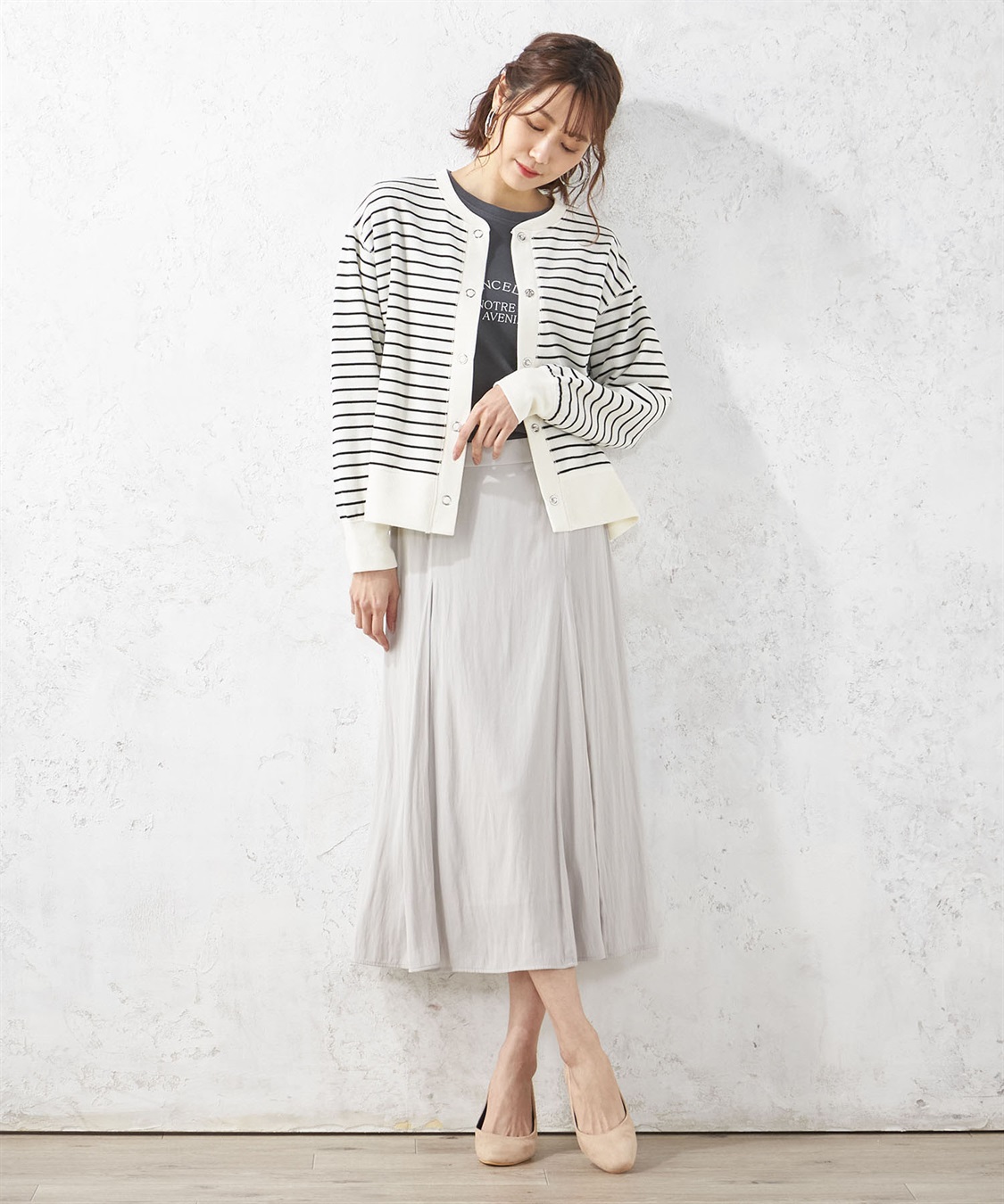 Petit Honfleur Wフェイススナップカーディガン_sub_7