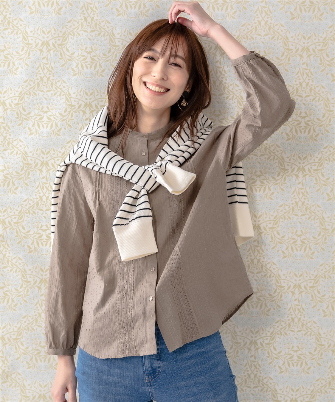 Petit Honfleur Wフェイススナップカーディガン_sub_9