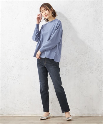 Petit Honfleur オーガニックコットンモックネック長袖Tシャツ_subthumb_8