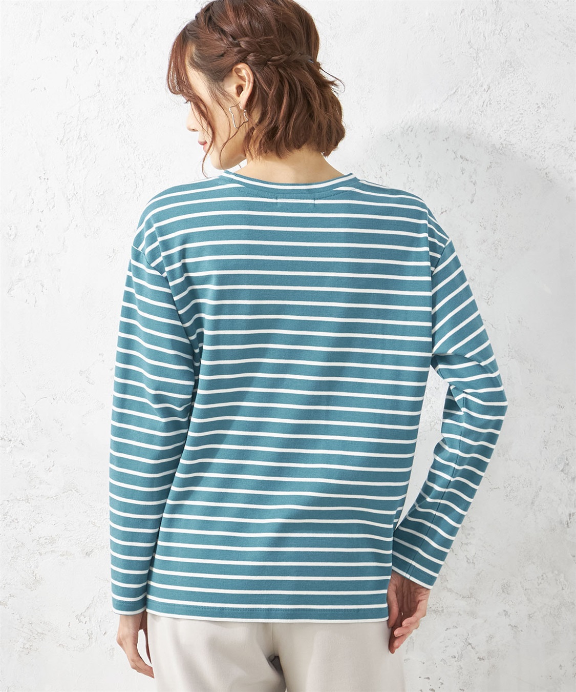 Petit Honfleur ボーダー長袖Tシャツ_sub_2