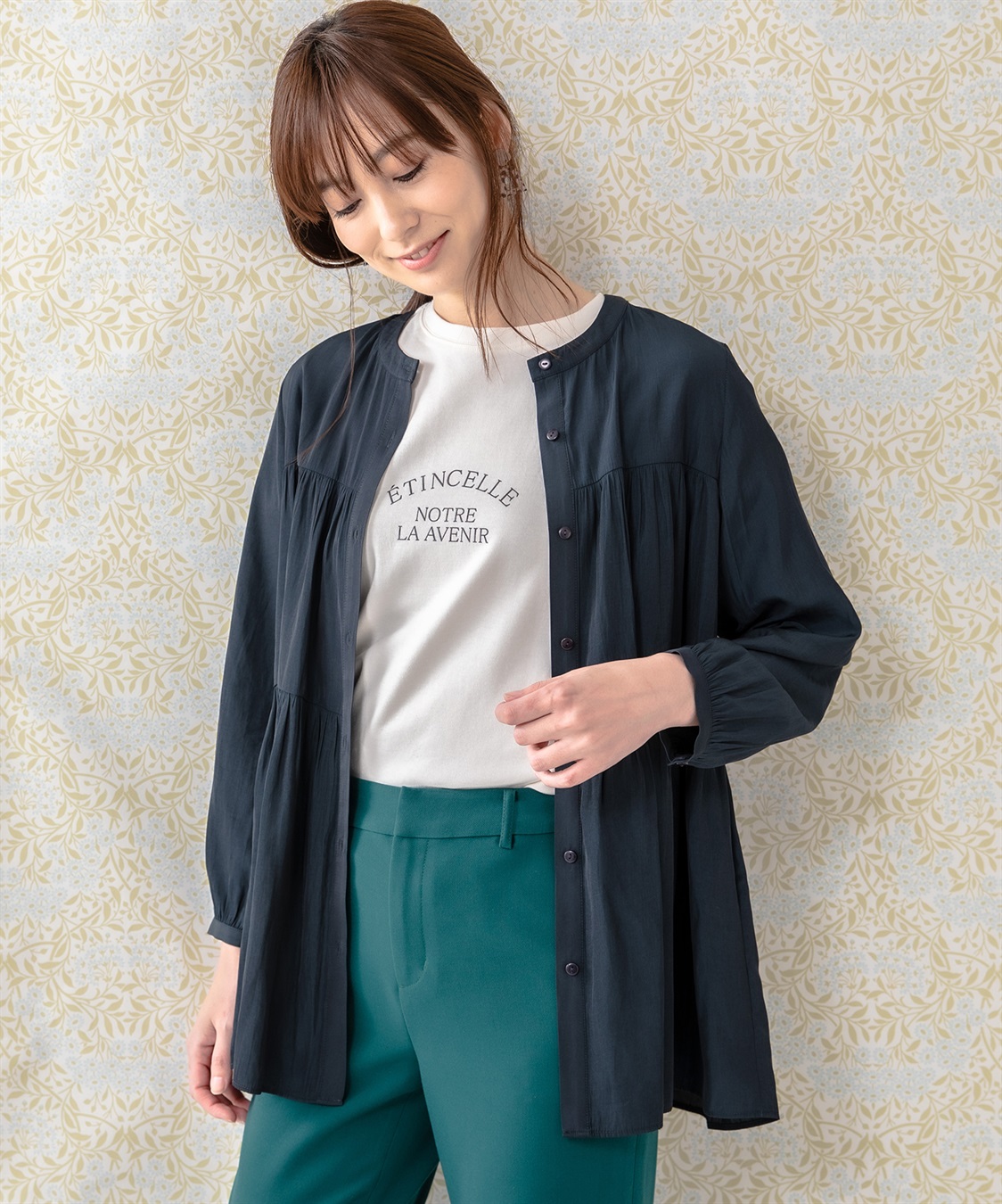 Petit Honfleur ロゴ長袖Tシャツ_sub_12