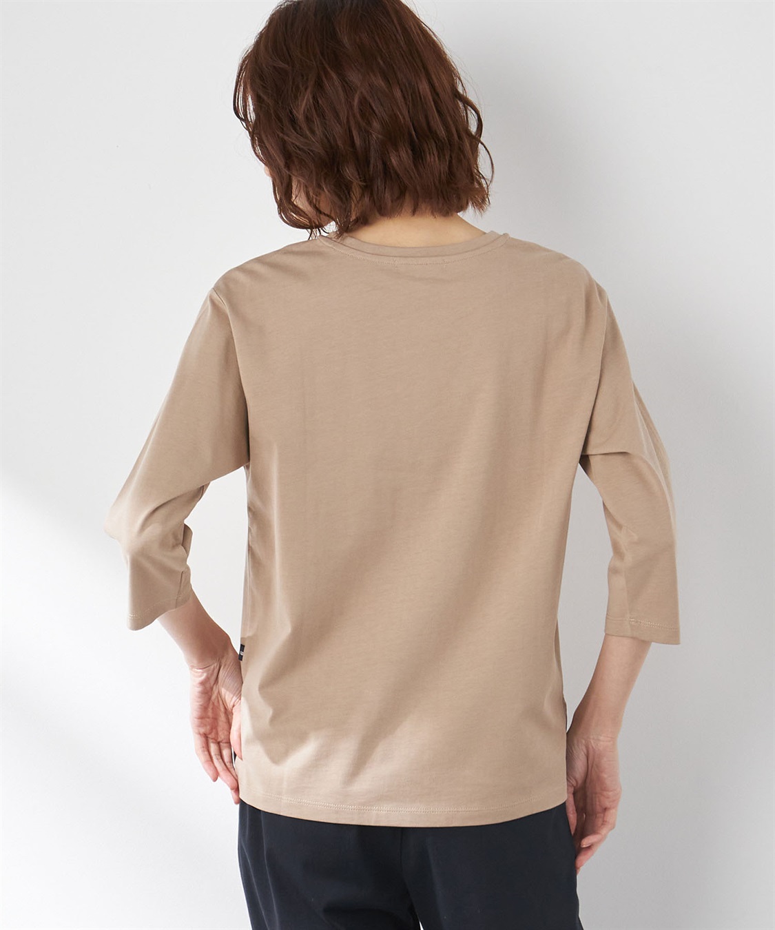 Petit Honfleur オーガニックコットンロゴプリントTシャツ_sub_2