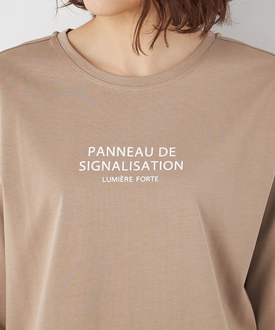 Petit Honfleur オーガニックコットンロゴプリントTシャツ_sub_3