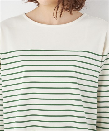 Petit Honfleur オーガニックコットンパネルボーダーTシャツ_subthumb_3
