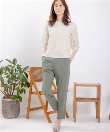 Petit Honfleur オーガニックコットン刺しゅうスリーブゆるシルエットプルオーバー_subthumb_10