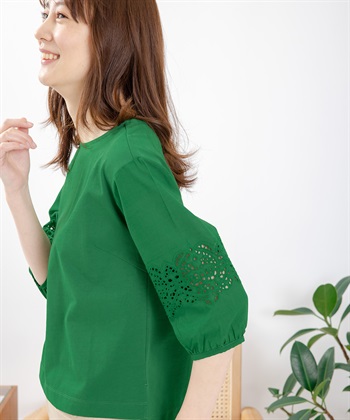 Petit Honfleur オーガニックコットン刺しゅうスリーブゆるシルエットプルオーバー_subthumb_13