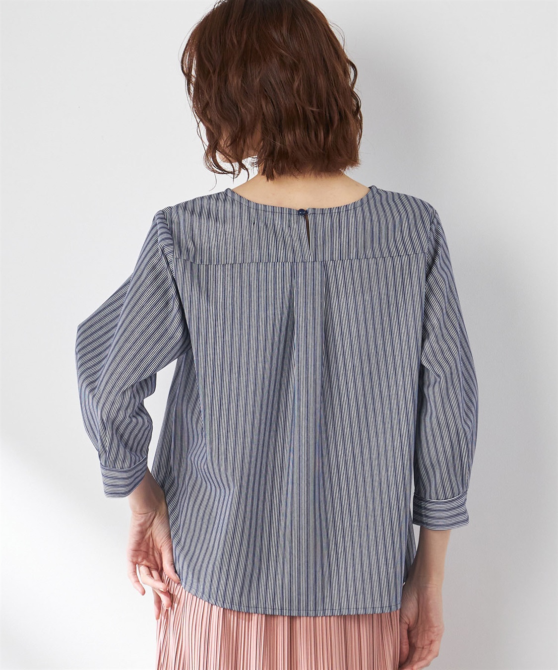 Petit Honfleur クーラータッチトリコットストライププルオーバー_sub_3