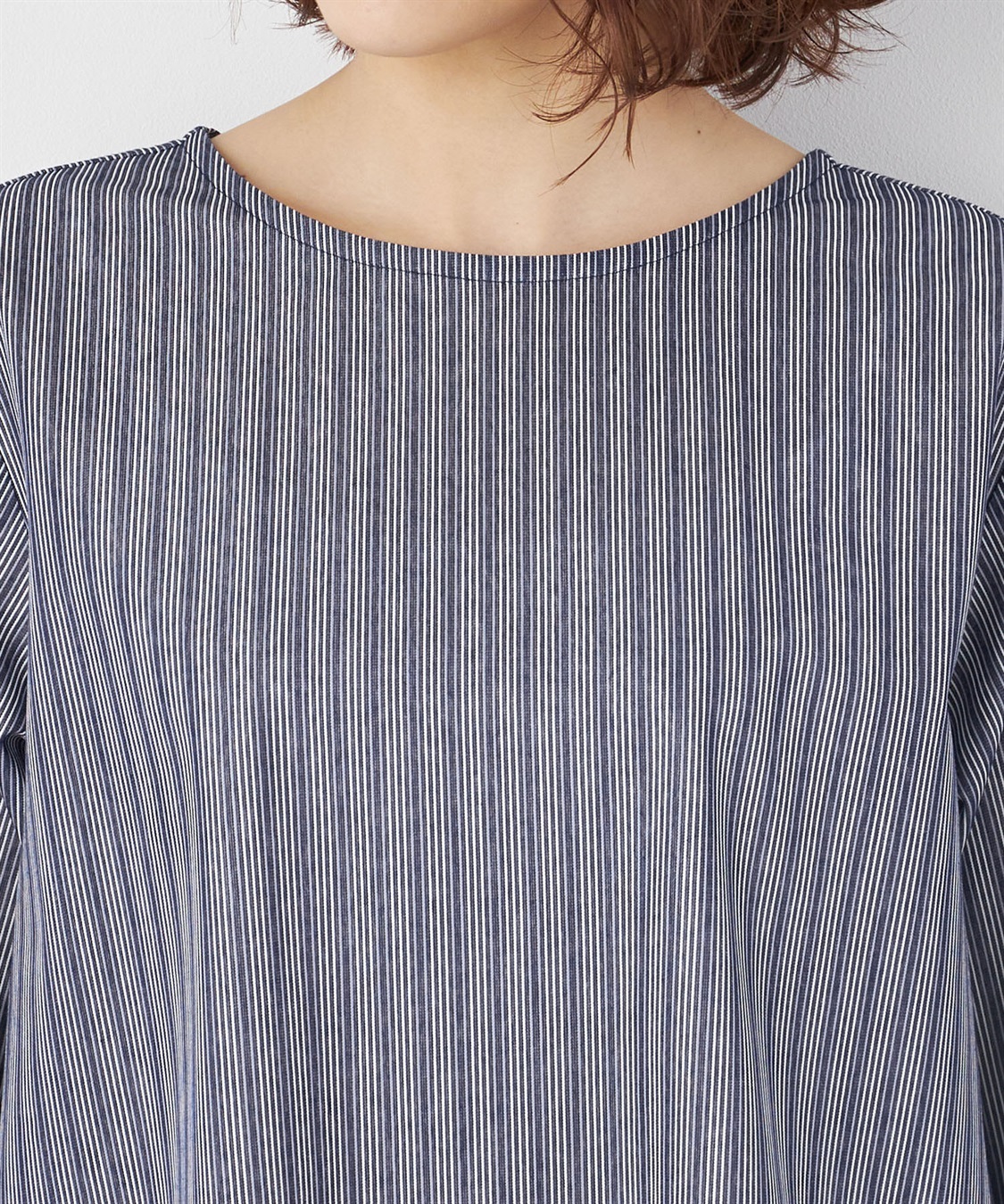 Petit Honfleur クーラータッチトリコットストライププルオーバー_sub_4