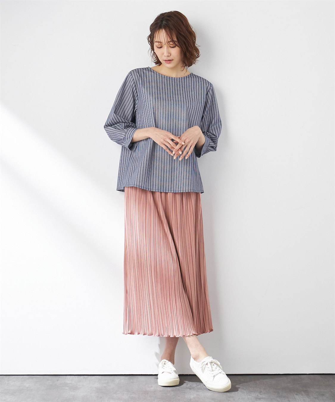 Petit Honfleur クーラータッチトリコットストライププルオーバー_sub_9