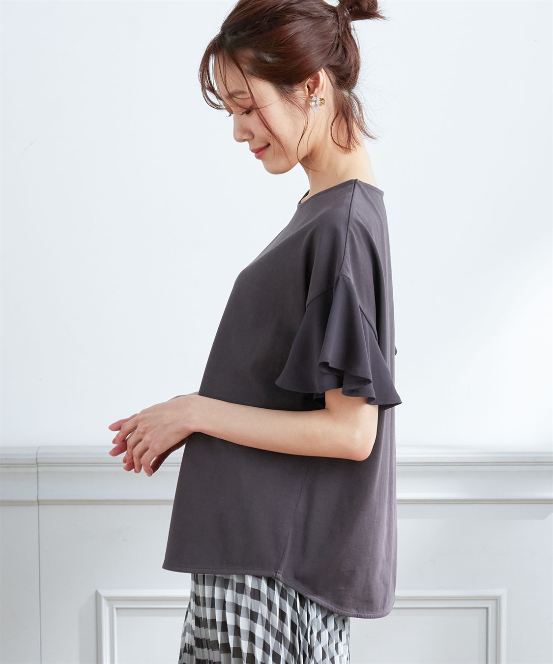 Petit Honfleur フリルスリーブカットプルオーバー_sub_1