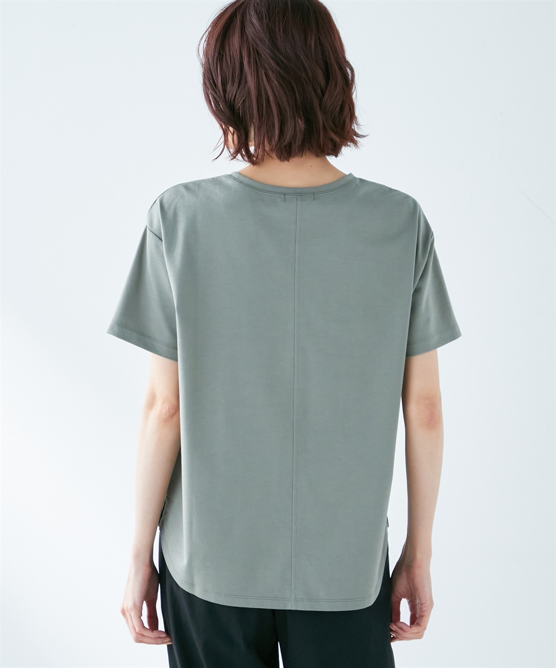 Petit Honfleur 【接触冷感・汗染み防止】ラウンドヘムTシャツ_sub_2