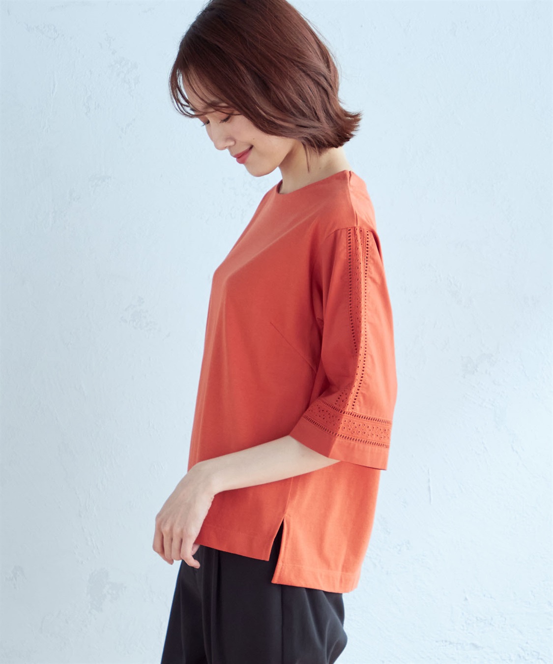 Petit Honfleur レース切り替えプルオーバー_sub_1