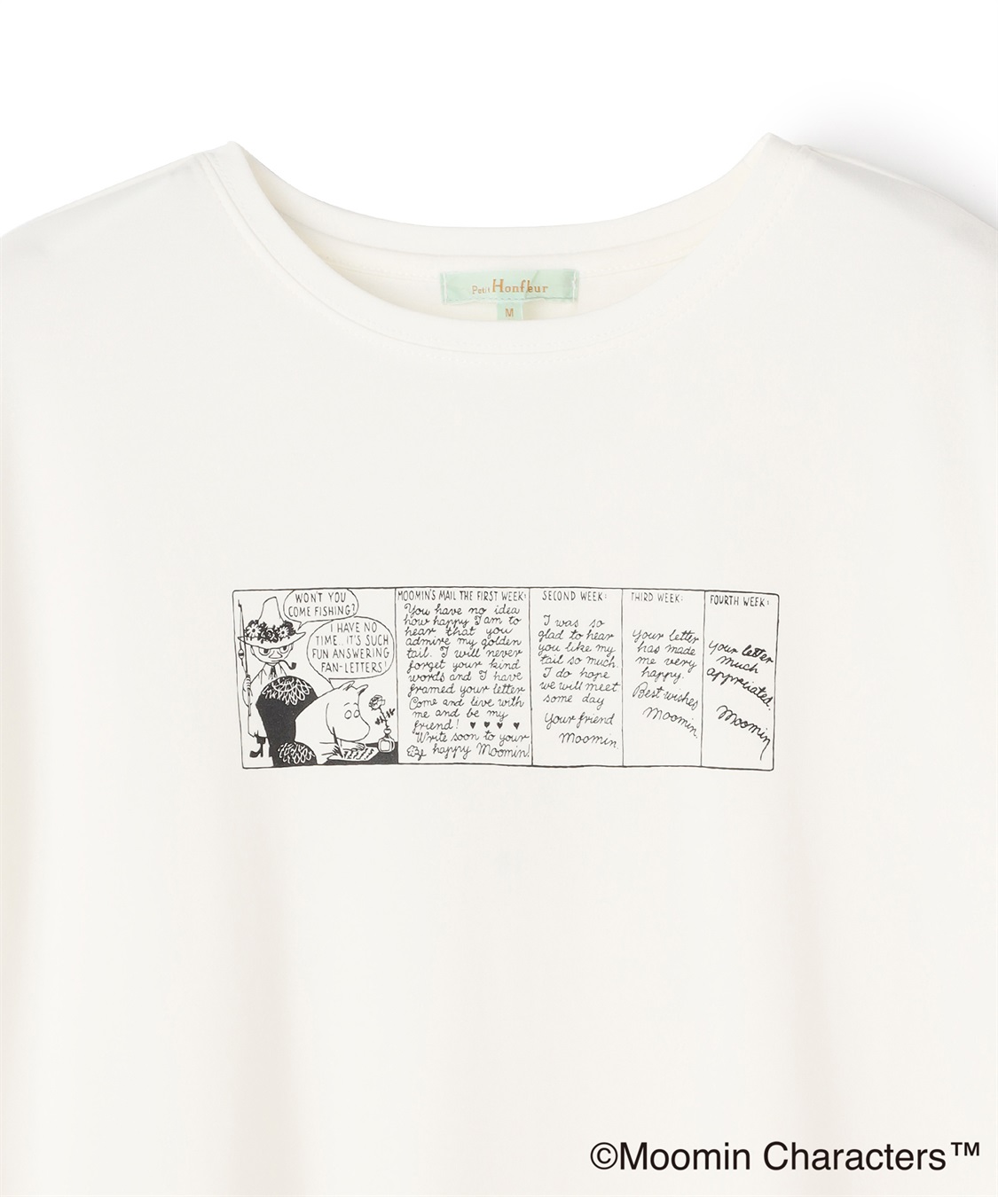 ムーミンコラボ フロントプリントｔシャツ Petit Honfleur クロスプラス公式通販サイト