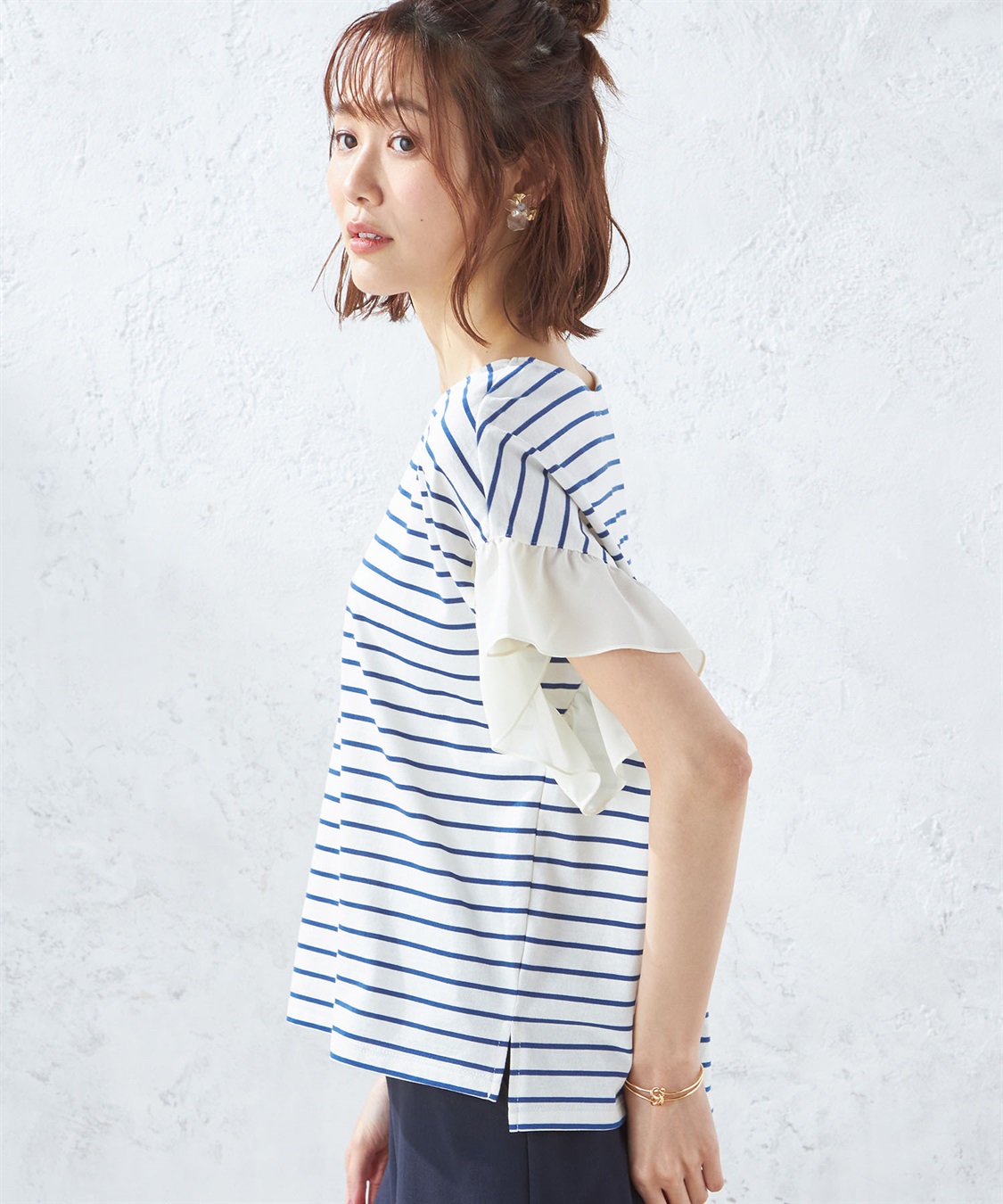 Petit Honfleur フリルスリーブプルオーバー_sub_2