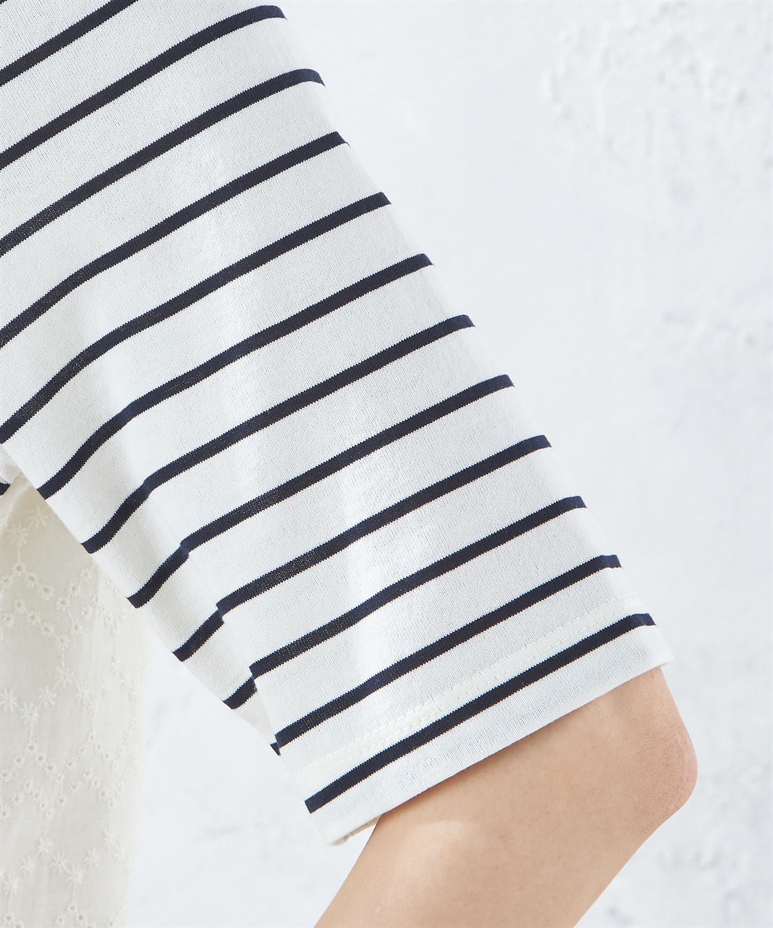 Petit Honfleur レース切替ボーダープルオーバー_sub_5