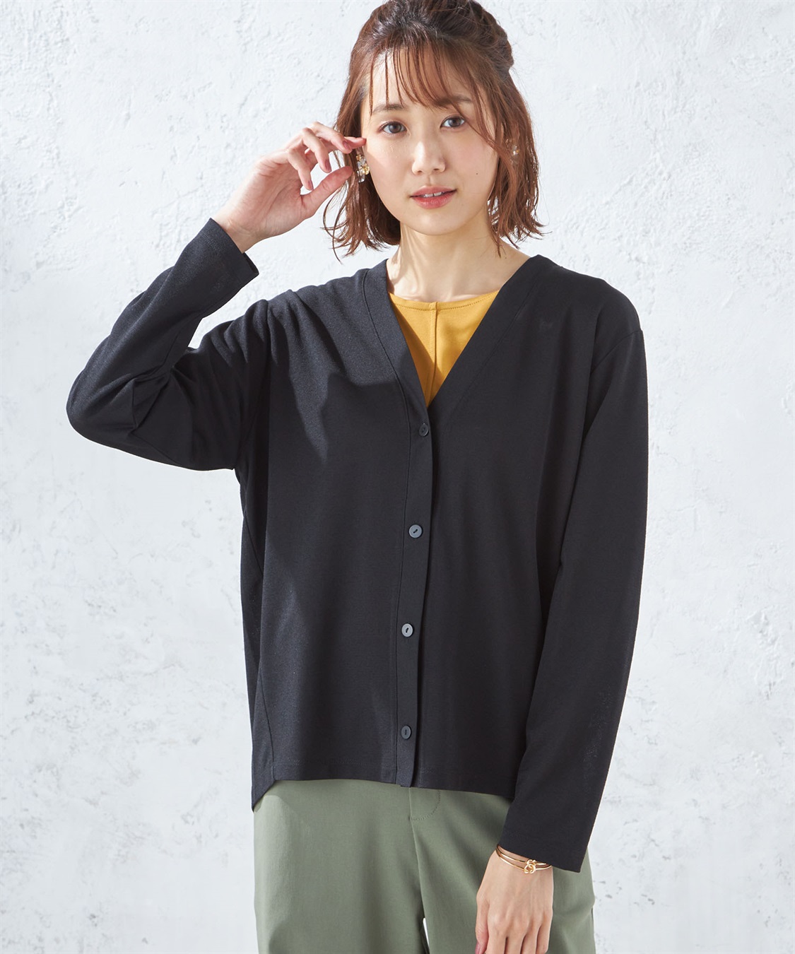 Petit Honfleur Vネックカーディガン_sub_1