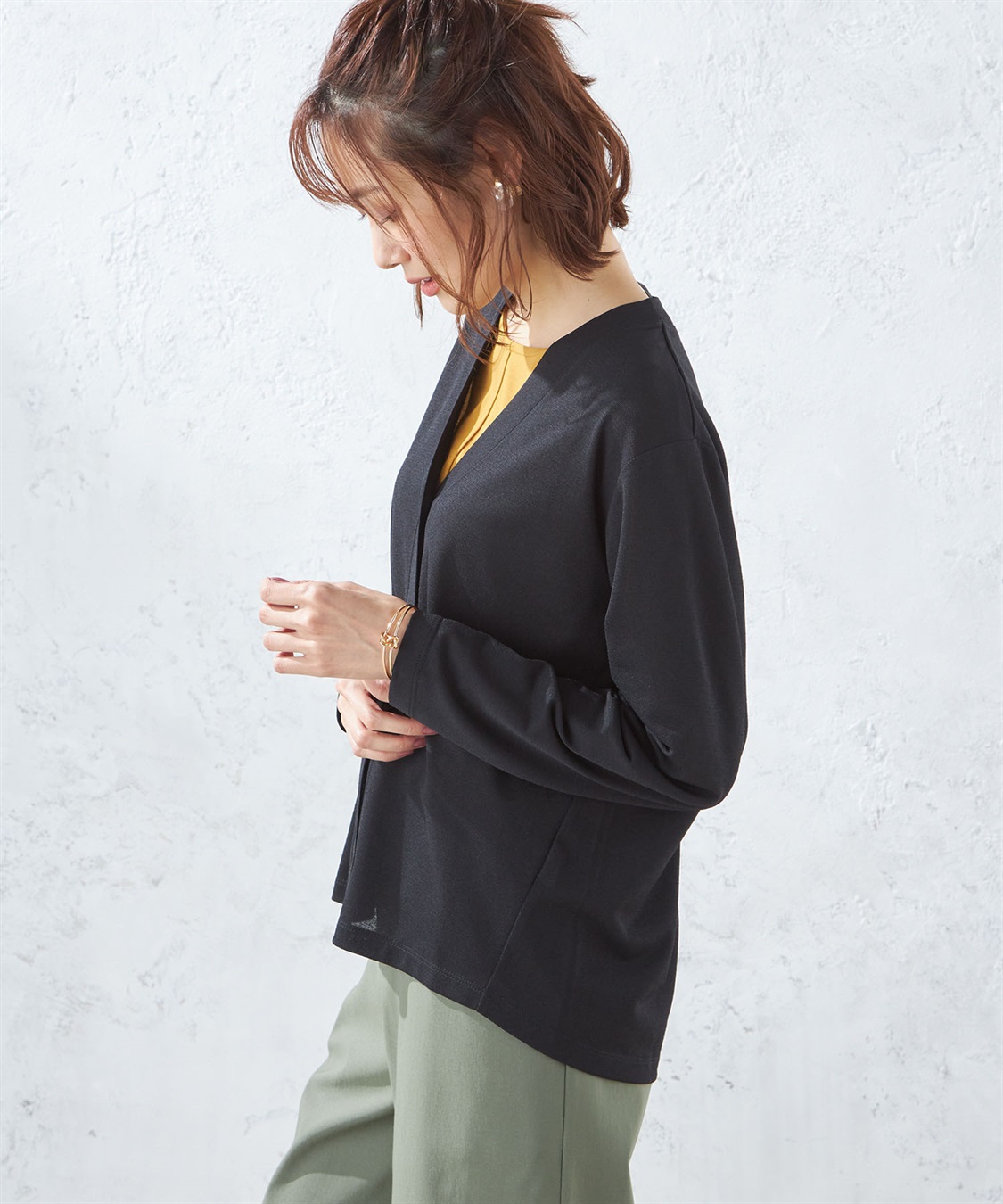 Petit Honfleur Vネックカーディガン_sub_2